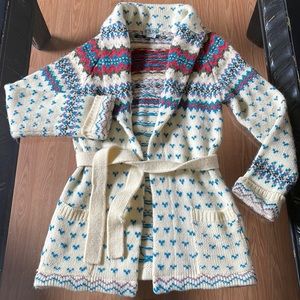 Vintage E.V. Ltd heavy sweater with belt and loose collar